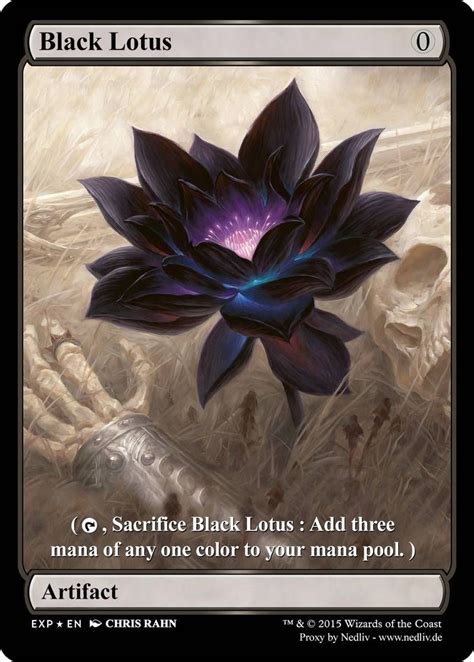 Graphic artist print black lotus magic card
